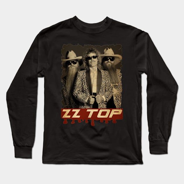 ZZ Top Vintage Long Sleeve T-Shirt by Teling Balak